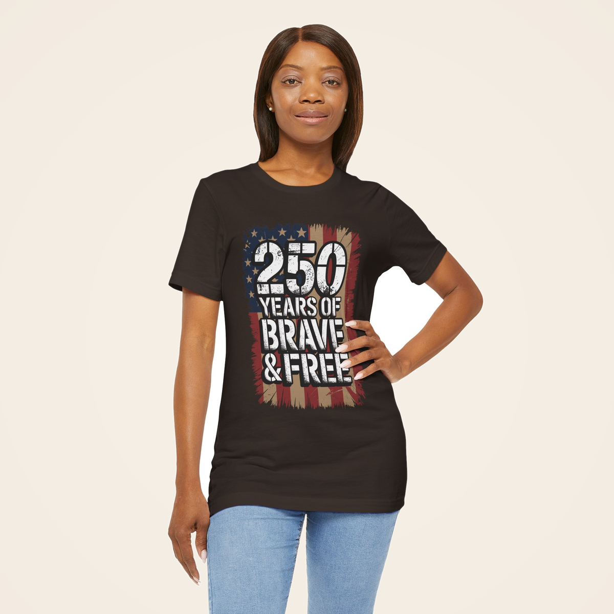 250 Years of Brave & Free Flag Tee | Ortrends