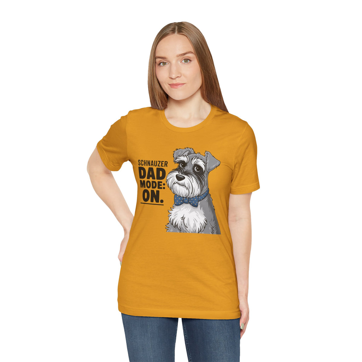 Schnauzer Dad Mode On Unisex T-Shirt | Schnauzer Dad Shirt | Funny Miniature