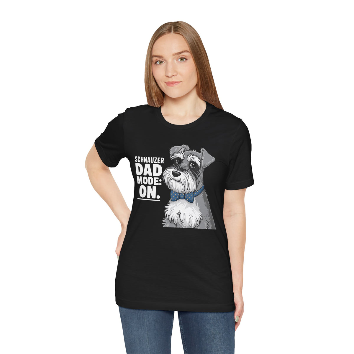 Schnauzer Dad Mode On Unisex T-Shirt | Schnauzer Dad Shirt | Funny Miniature
