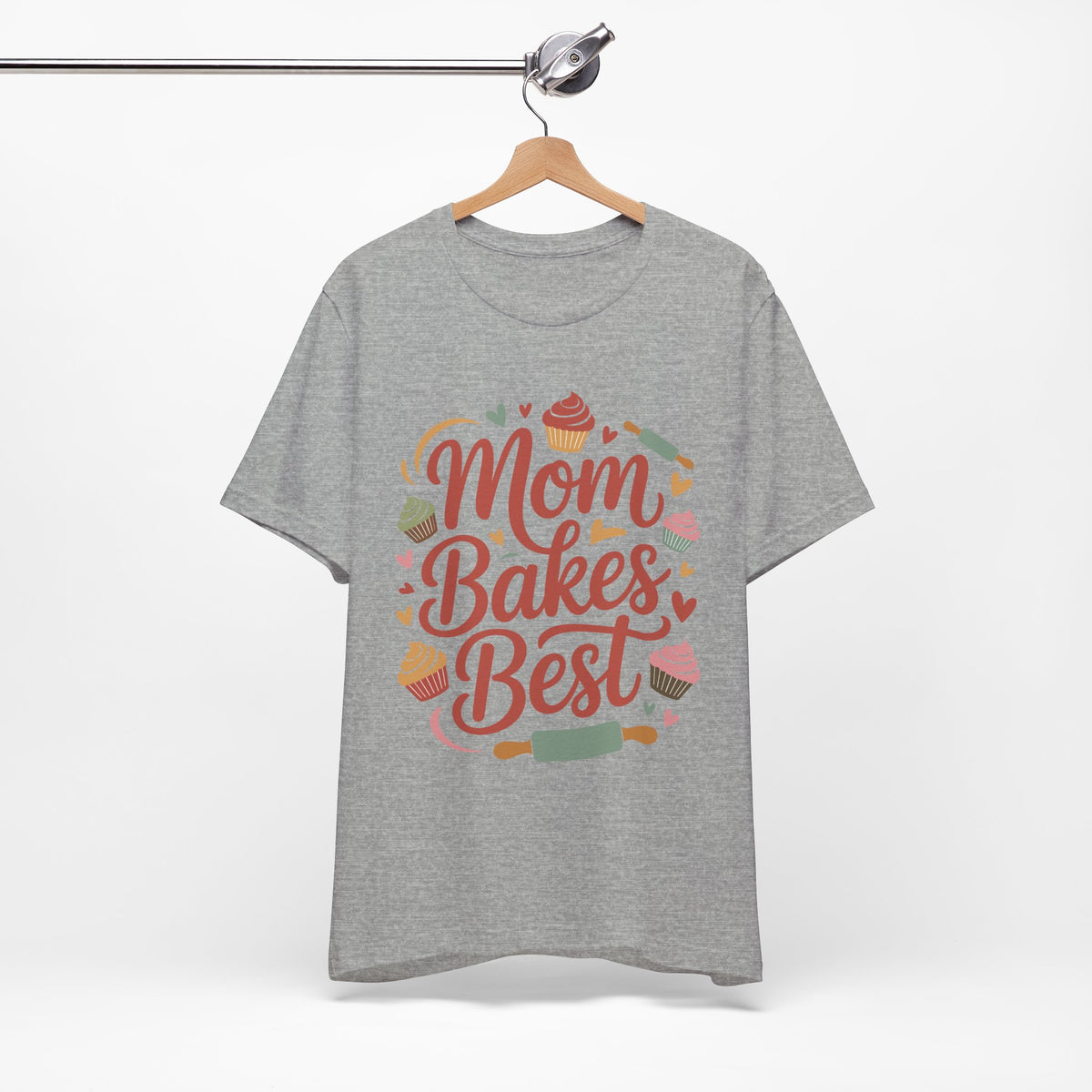 Mom Bakes Best Unisex T-Shirt | Baking Mom Shirt | Cute Gift For Mom