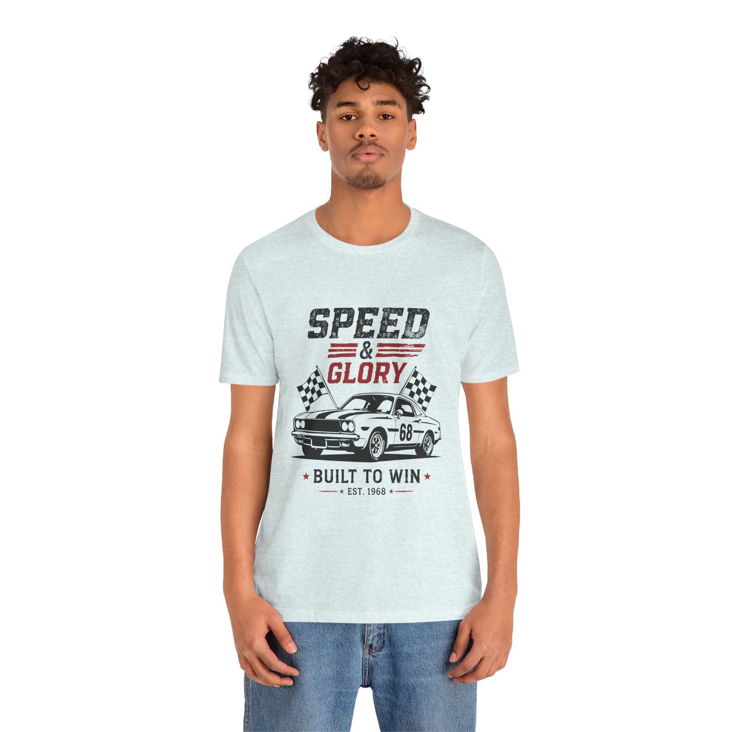 Speed & Glory Racing Tee — "Built to Win" Vintage Car Unisex T-Shirt by Printify