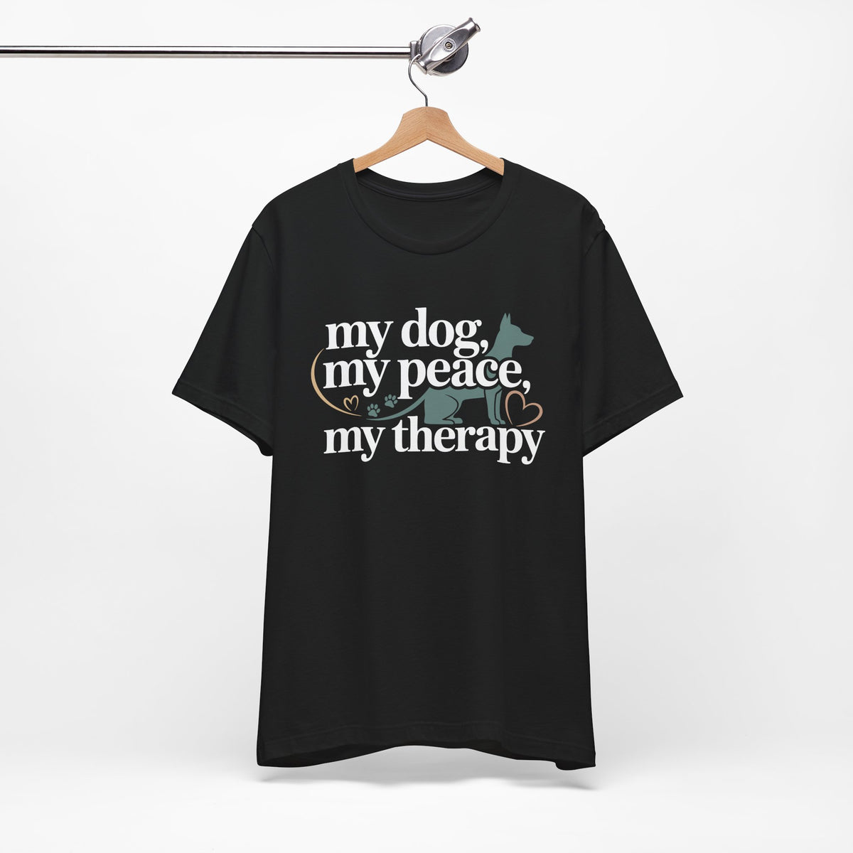 My Dog My Peace My Therapy Unisex T-Shirt | Dog Mom Shirt | Cute Pet Lover
