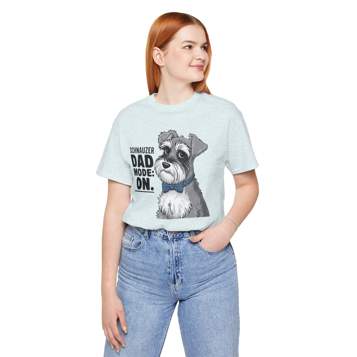Schnauzer Dad Mode On Unisex T-Shirt | Schnauzer Dad Shirt | Funny Miniature