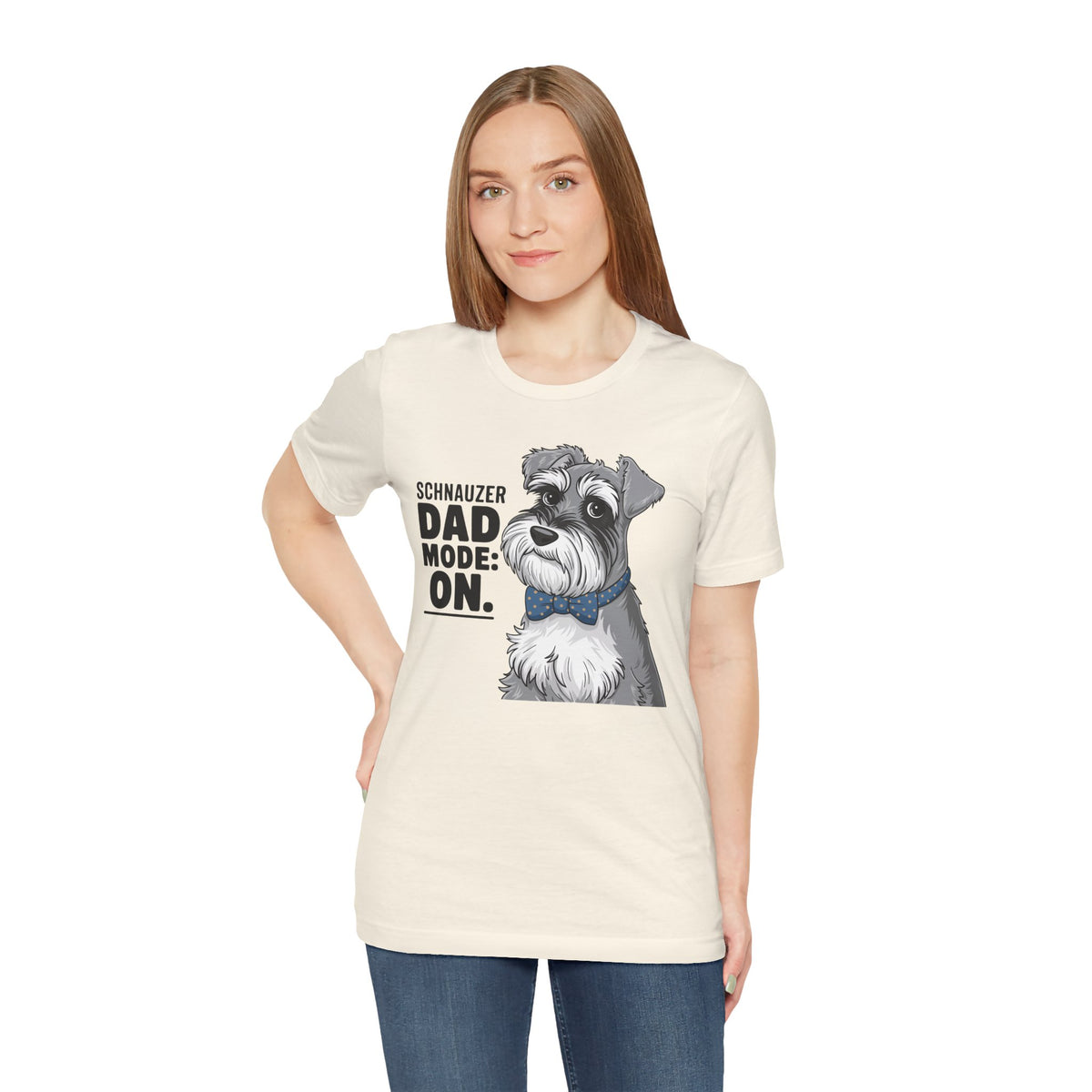 Schnauzer Dad Mode On Unisex T-Shirt | Schnauzer Dad Shirt | Funny Miniature