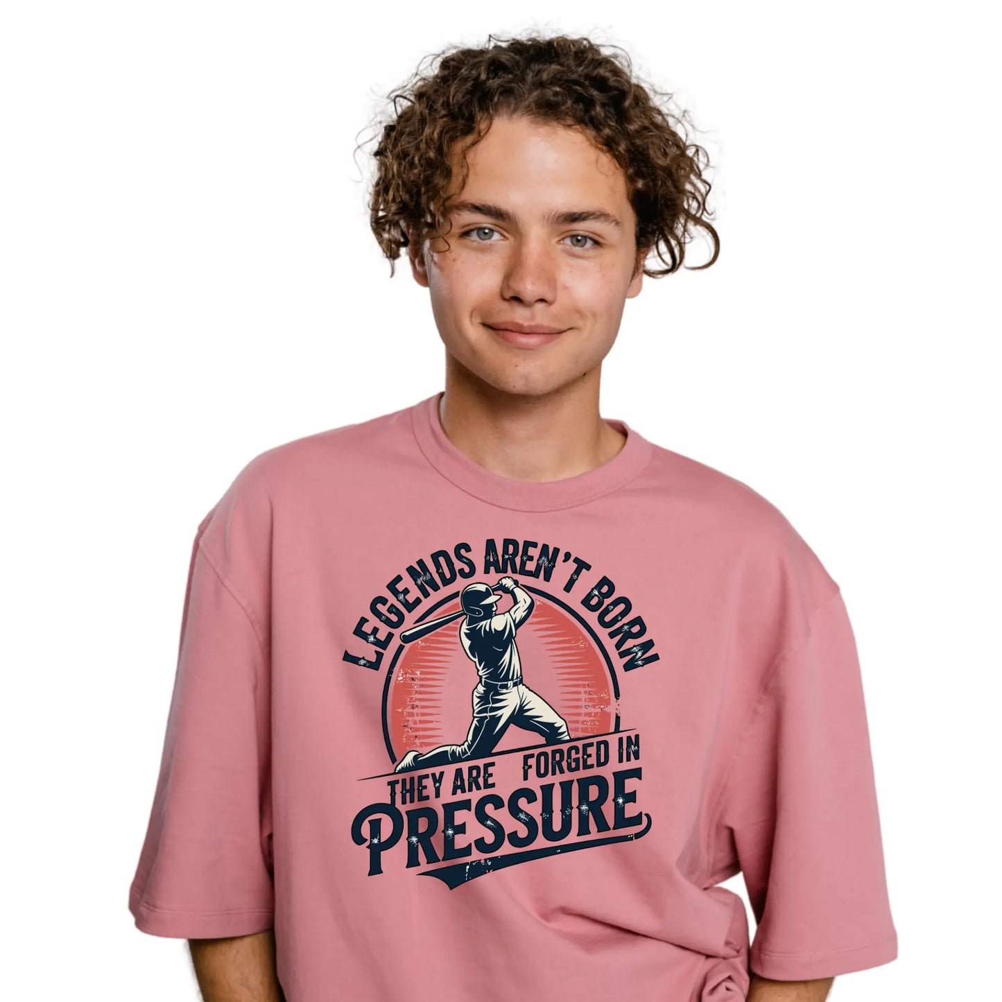Legends Are Forged in Pressure Motivational Baseball Shirt by Ortrends