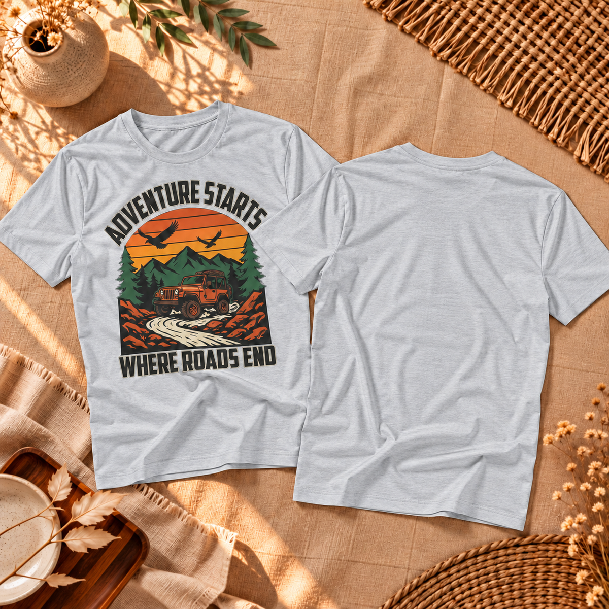 La aventura comienza donde terminan los caminos Camiseta Off-Road | Ortrends