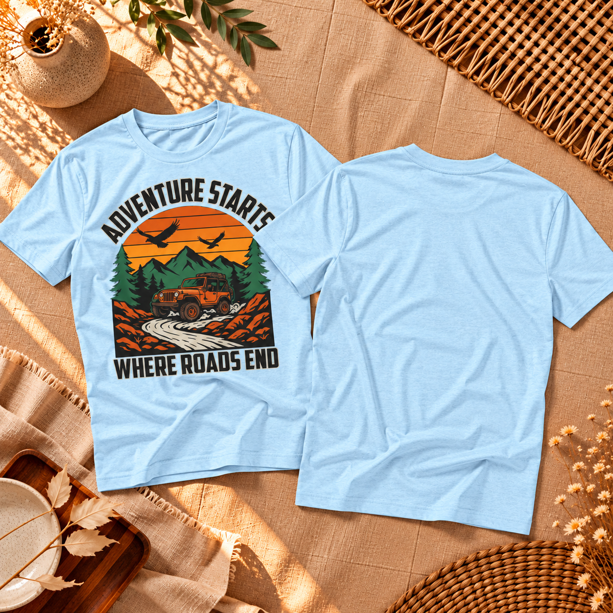 La aventura comienza donde terminan los caminos Camiseta Off-Road | Ortrends