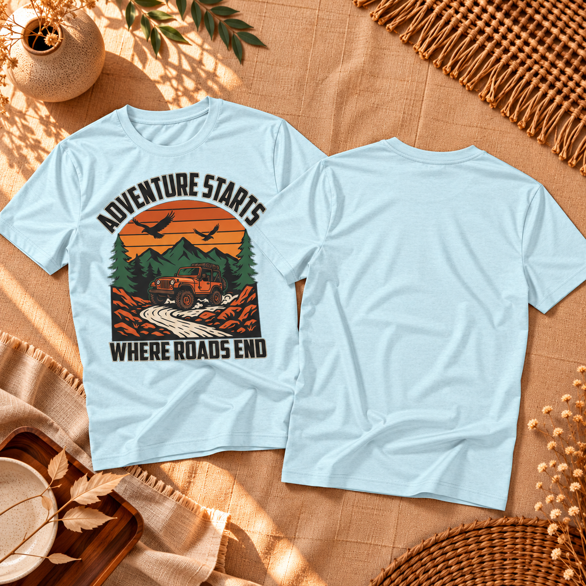 La aventura comienza donde terminan los caminos Camiseta Off-Road | Ortrends