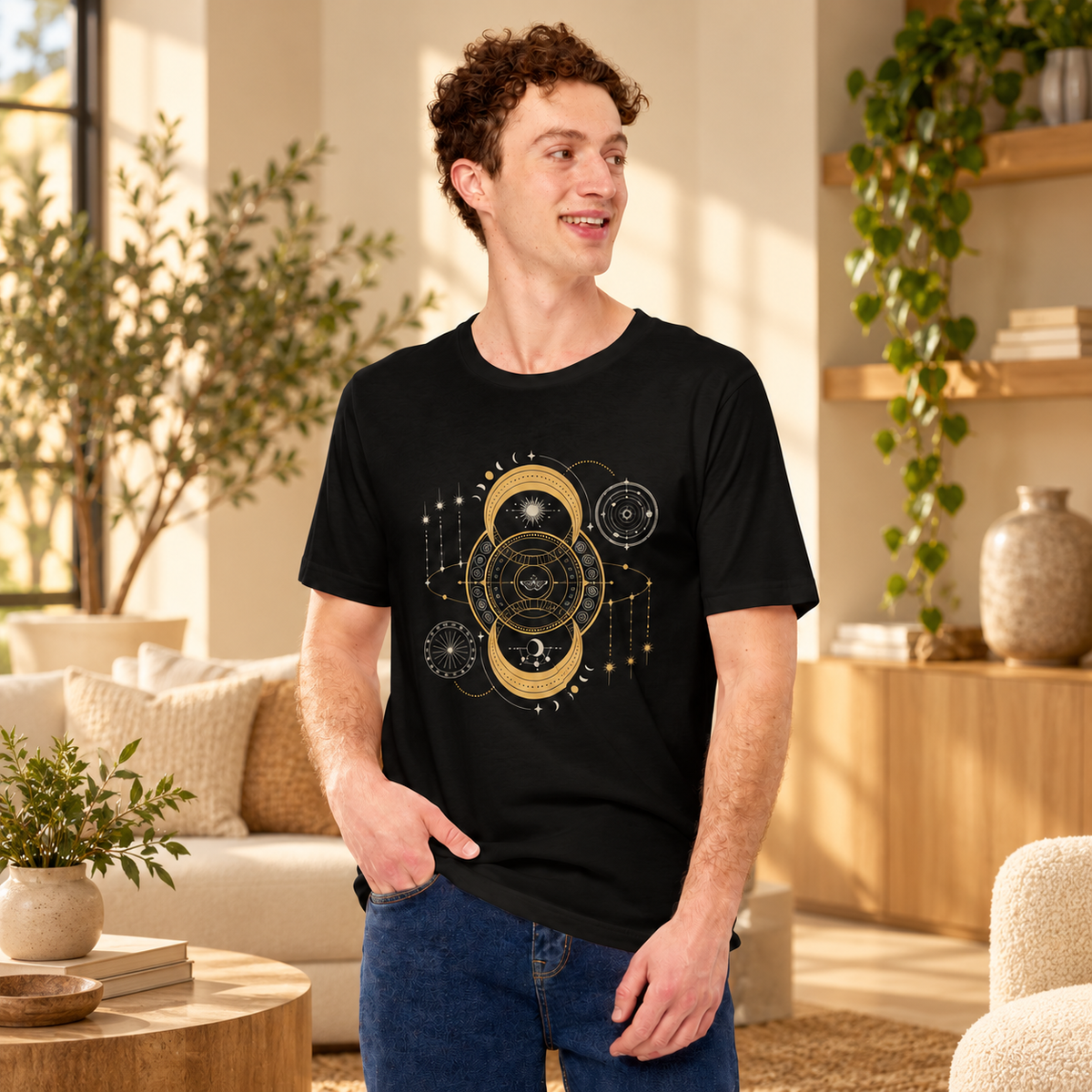 Celestial Moth Zodiac Tee | Astrology Unisex T-Shirt
