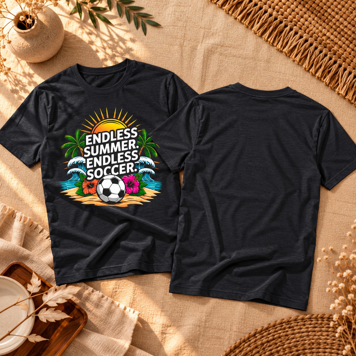 Camiseta de fútbol playa tropical | Verano sin fin | Ortrends