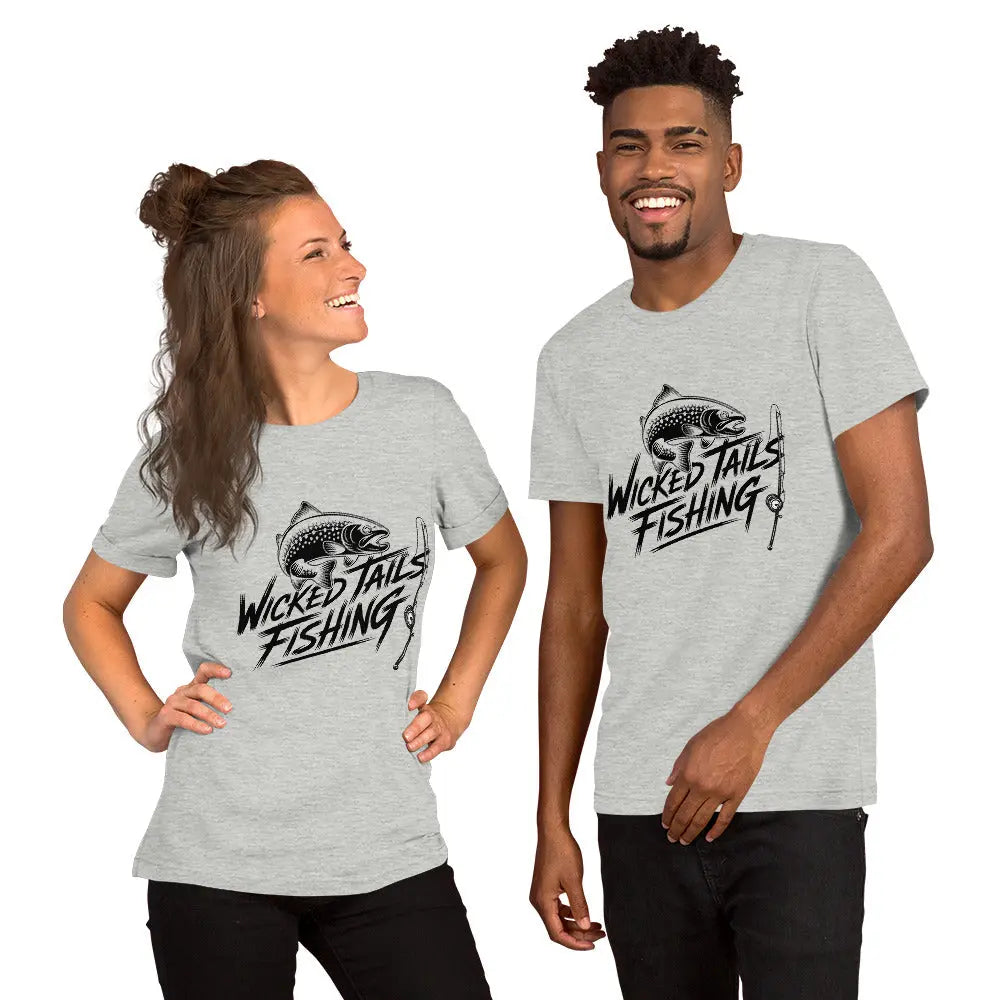 Wicked Tails Fishing Pet Lover Graphic Tee by Ortrends