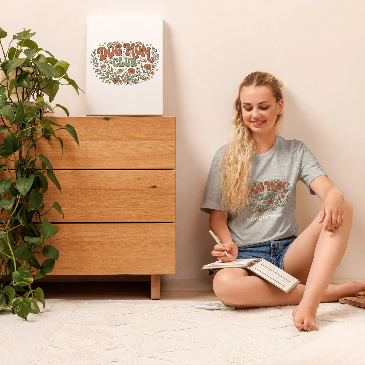 Dog Mom's Club State of Mind Graphic Tee by Ortrends