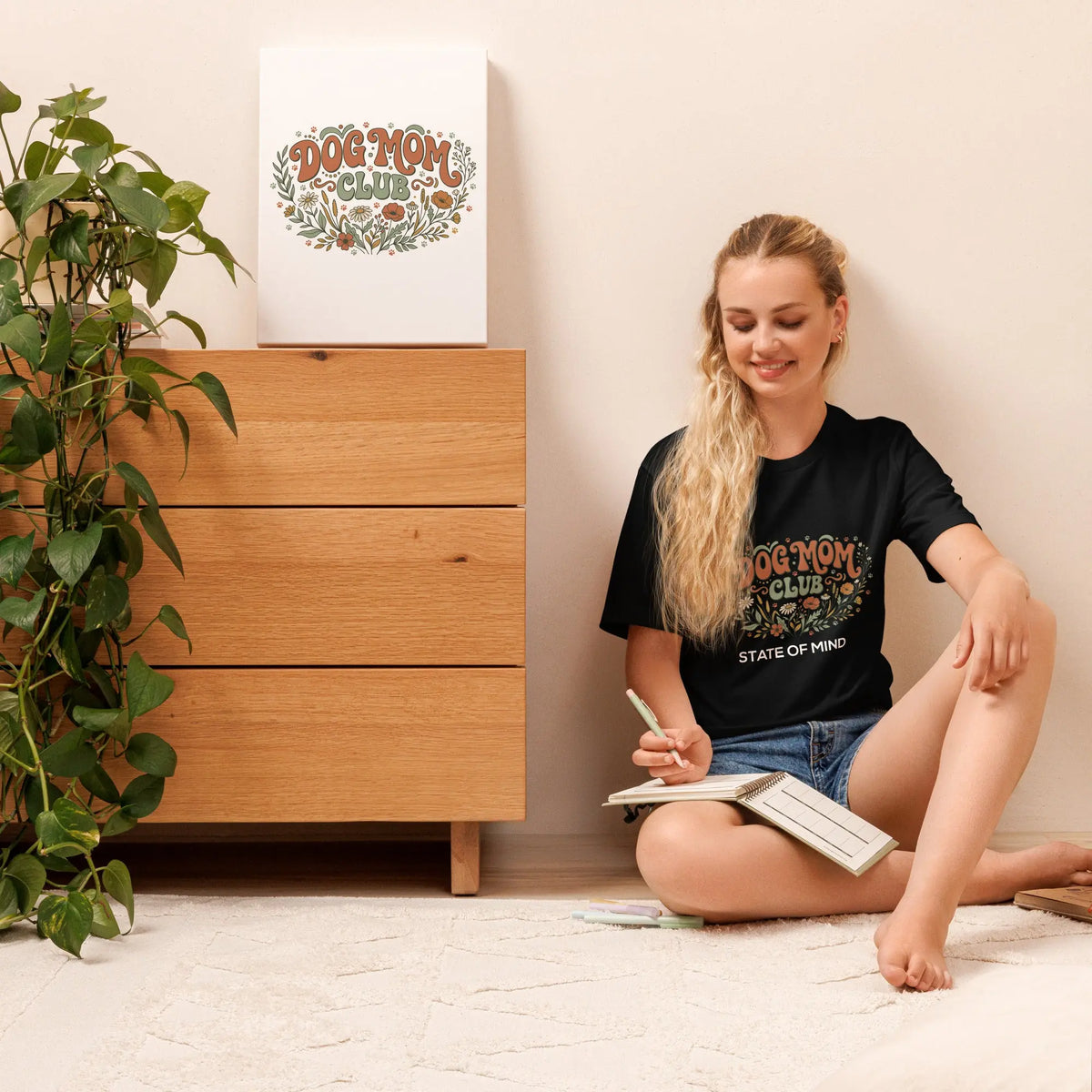 Dog Mom's Club State of Mind Graphic Tee by Ortrends