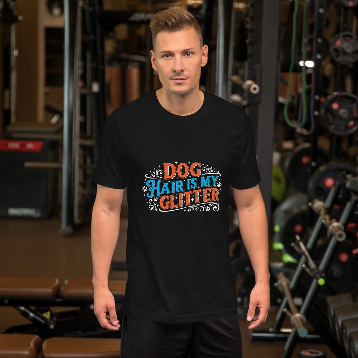 Dog Hair is My Glitter Funny Dog Mom Tee by Ortrends
