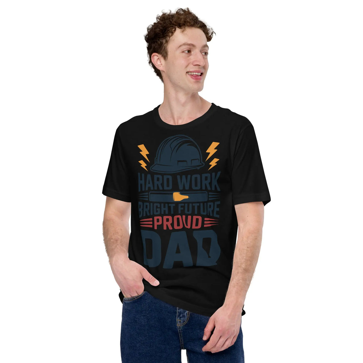 Hard Work Proud Dad Unisex T-Shirt | Bella Canvas DTG Worker Tee by Ortrends