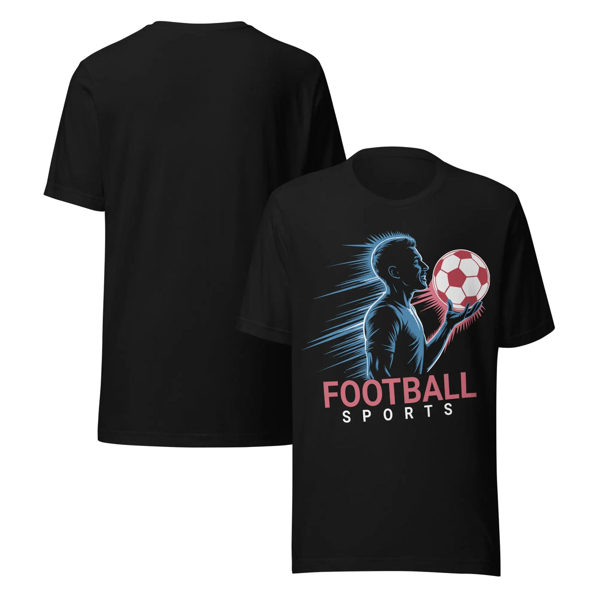Football Spirit Unisex T-Shirt | Bella Canvas DTG Soccer Graphic Tee by Ortrends