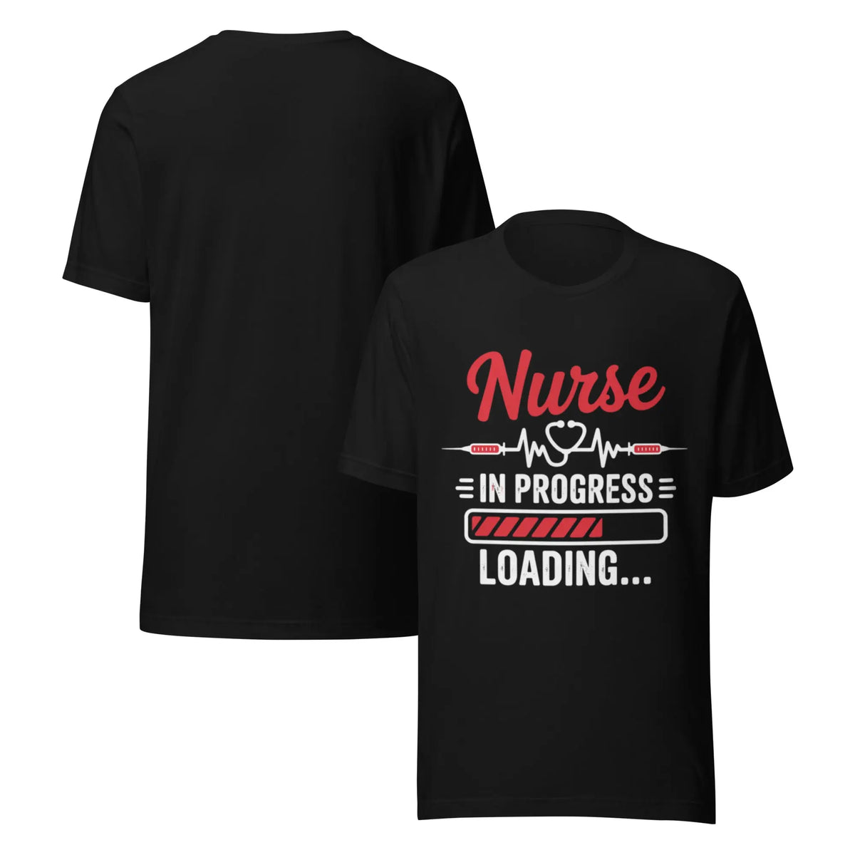 Nurse In Progress Unisex T-Shirt | Bella Canvas DTG Nursing Tee by Ortrends