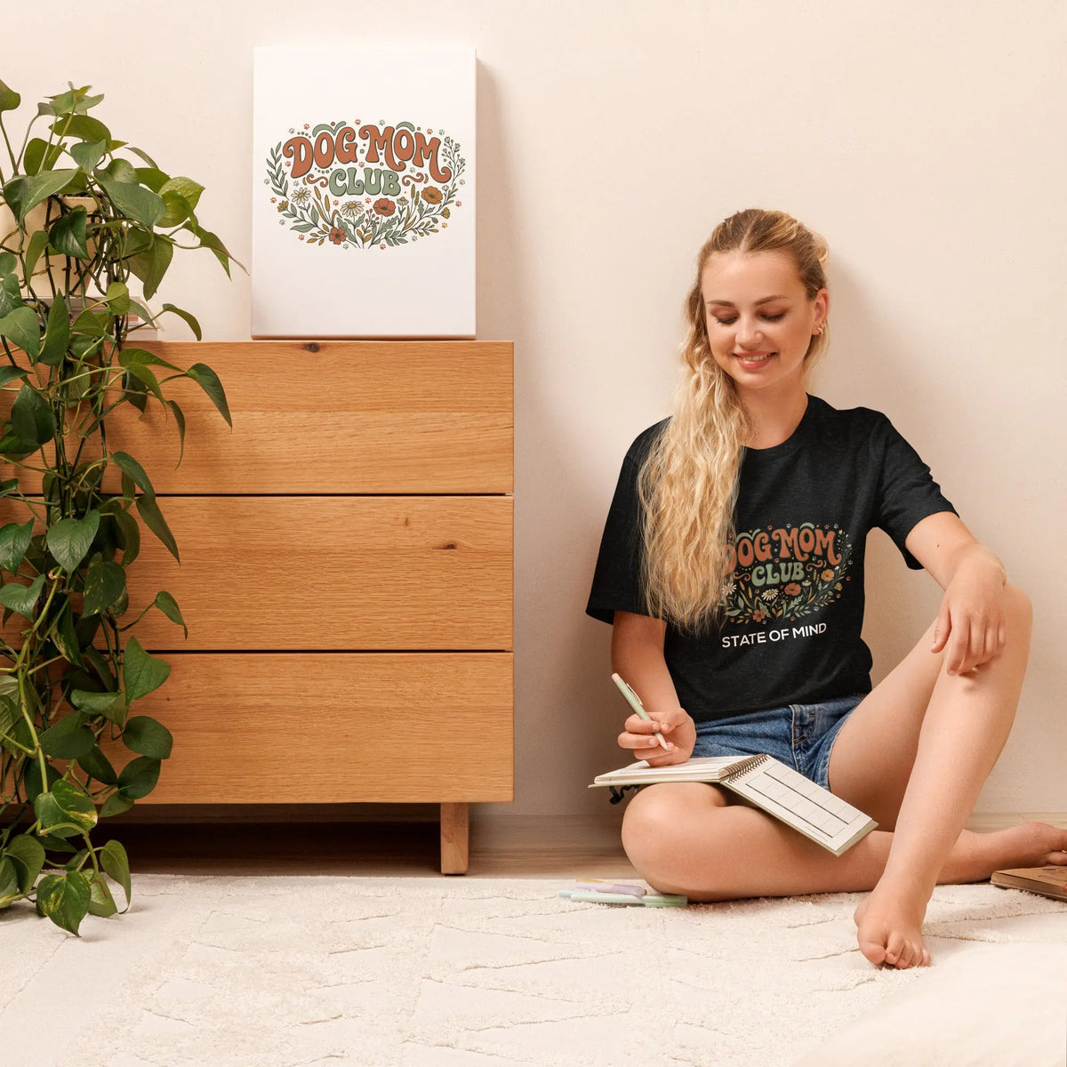 Dog Mom's Club State of Mind Graphic Tee by Ortrends