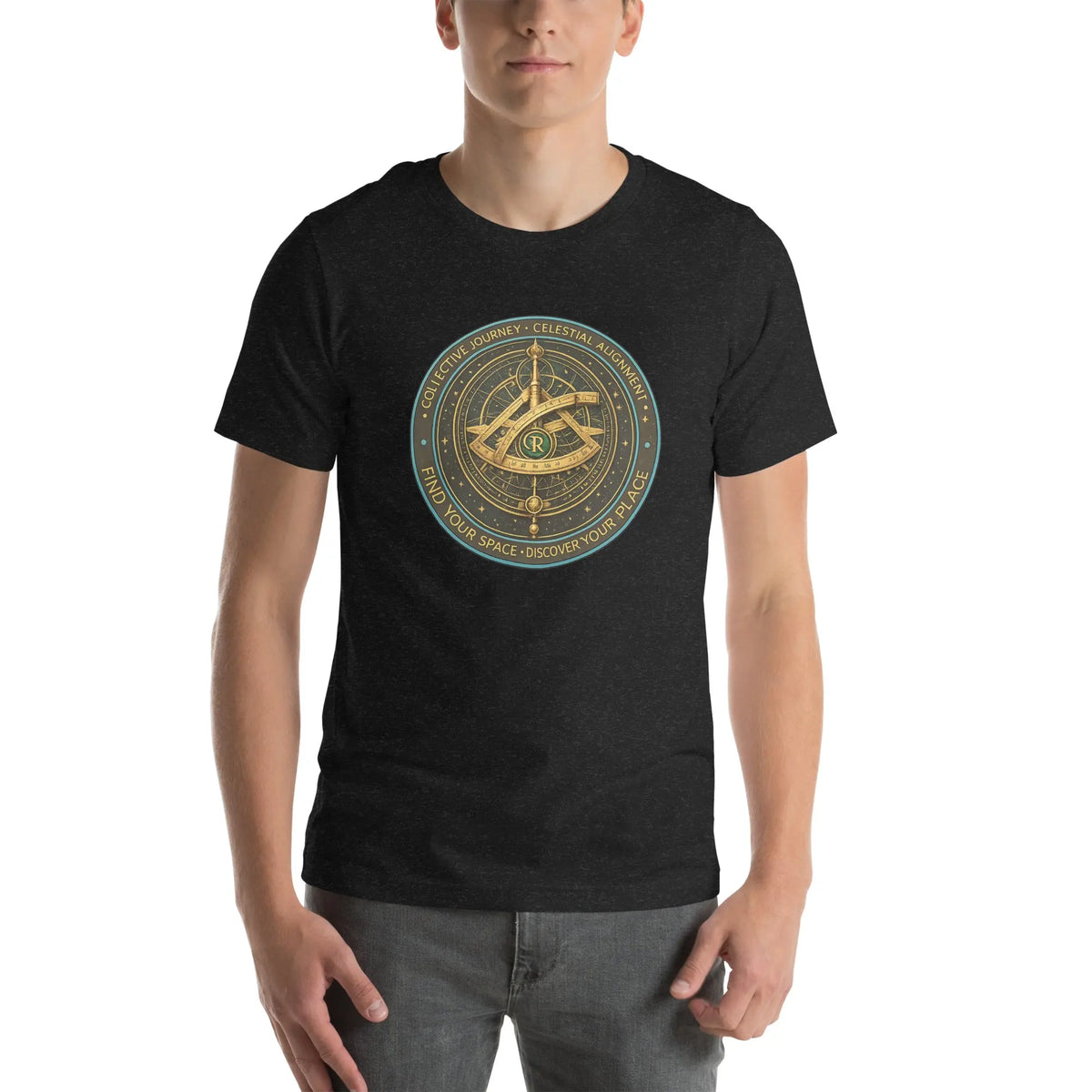 Find Your Space Unisex T-Shirt | Bella Canvas DTG Celestial Compass Tee by Ortrends