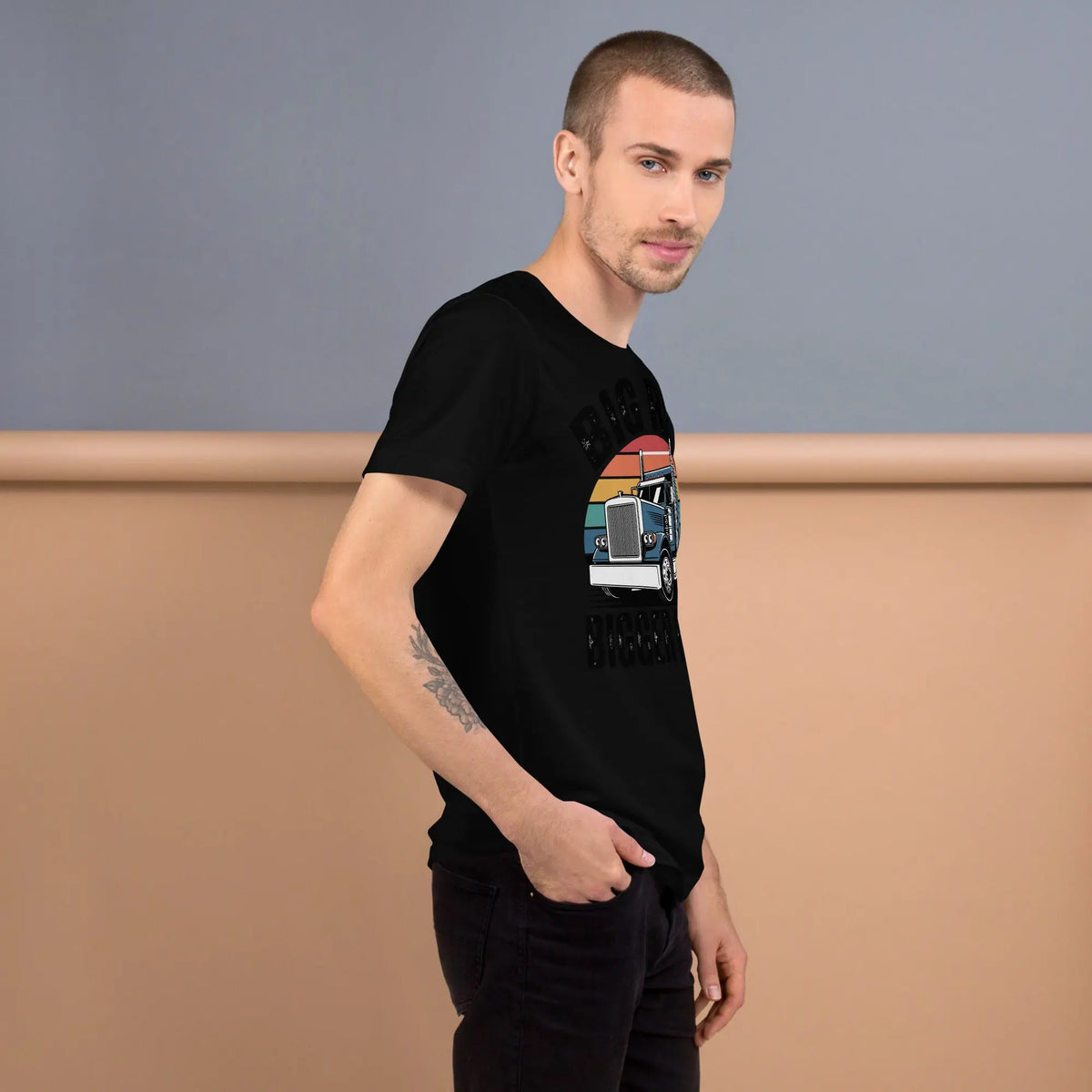 Big Rig Bigger Heart Unisex T-Shirt | Bella Canvas DTG Trucker Tee by Ortrends