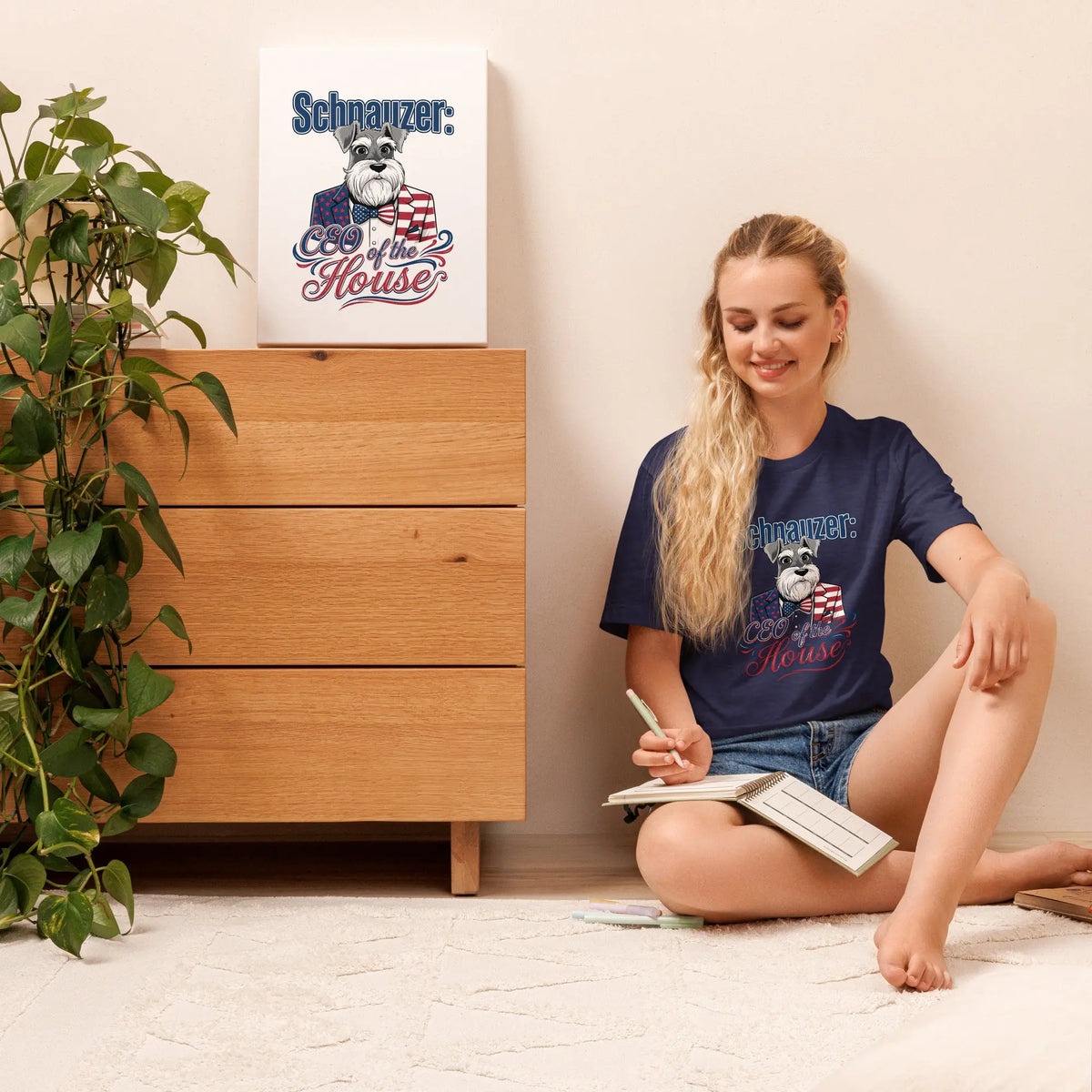 Schnauzer CEO of the House Graphic Tee by Ortrends