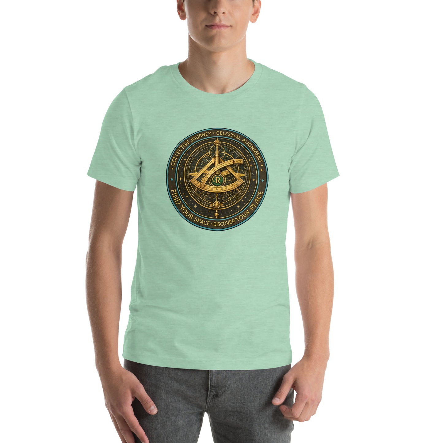 Find Your Space Unisex T-Shirt | Bella Canvas DTG Celestial Compass Tee by Ortrends