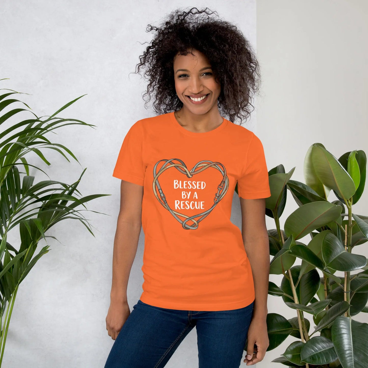 Blessed By a Rescue Pet Lover Graphic Tee by Ortrends