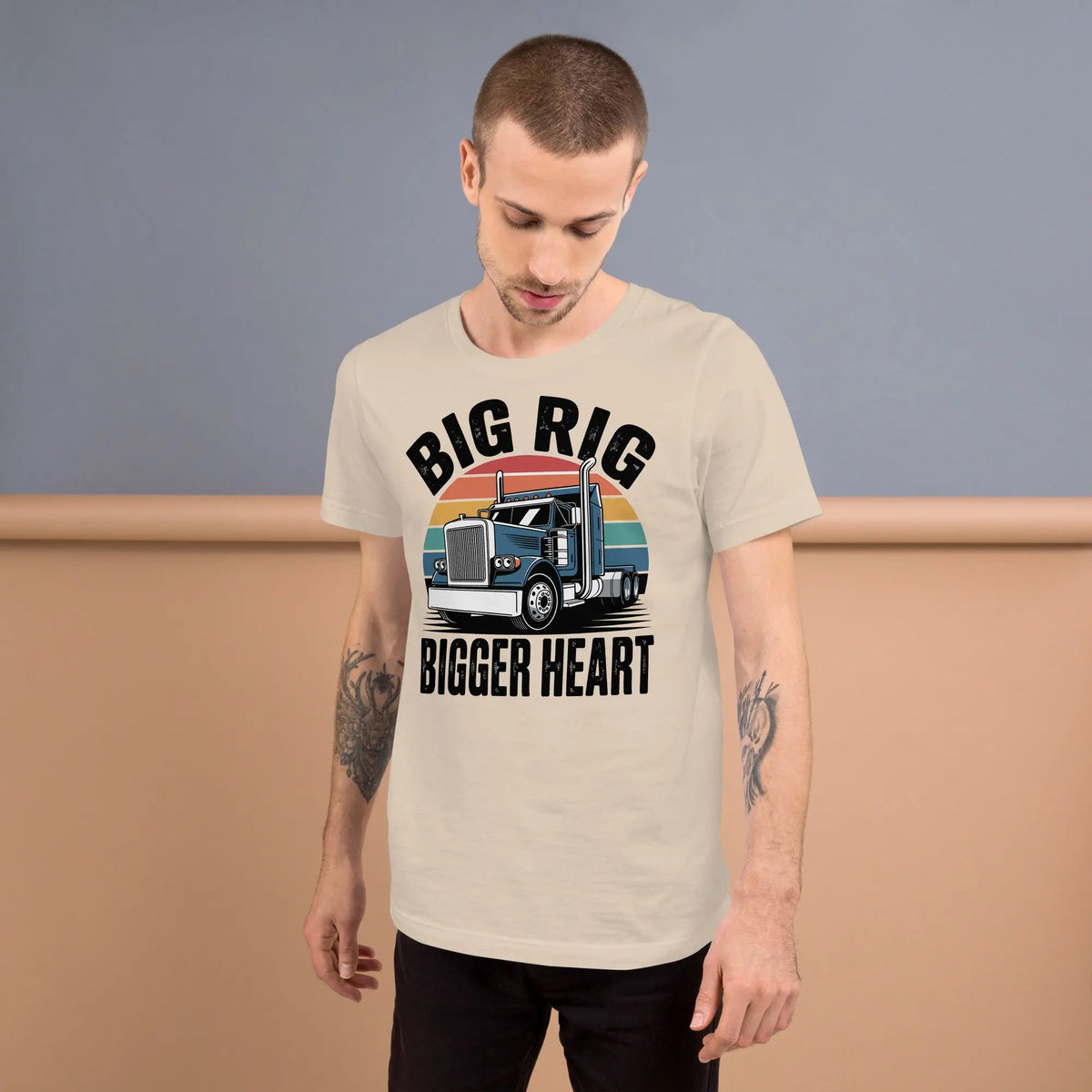 Big Rig Bigger Heart Unisex T-Shirt | Bella Canvas DTG Trucker Tee by Ortrends