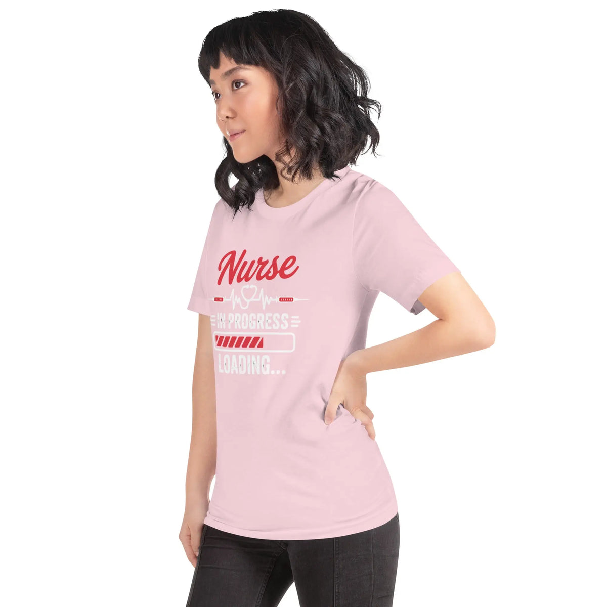 Nurse In Progress Unisex T-Shirt | Bella Canvas DTG Nursing Tee by Ortrends