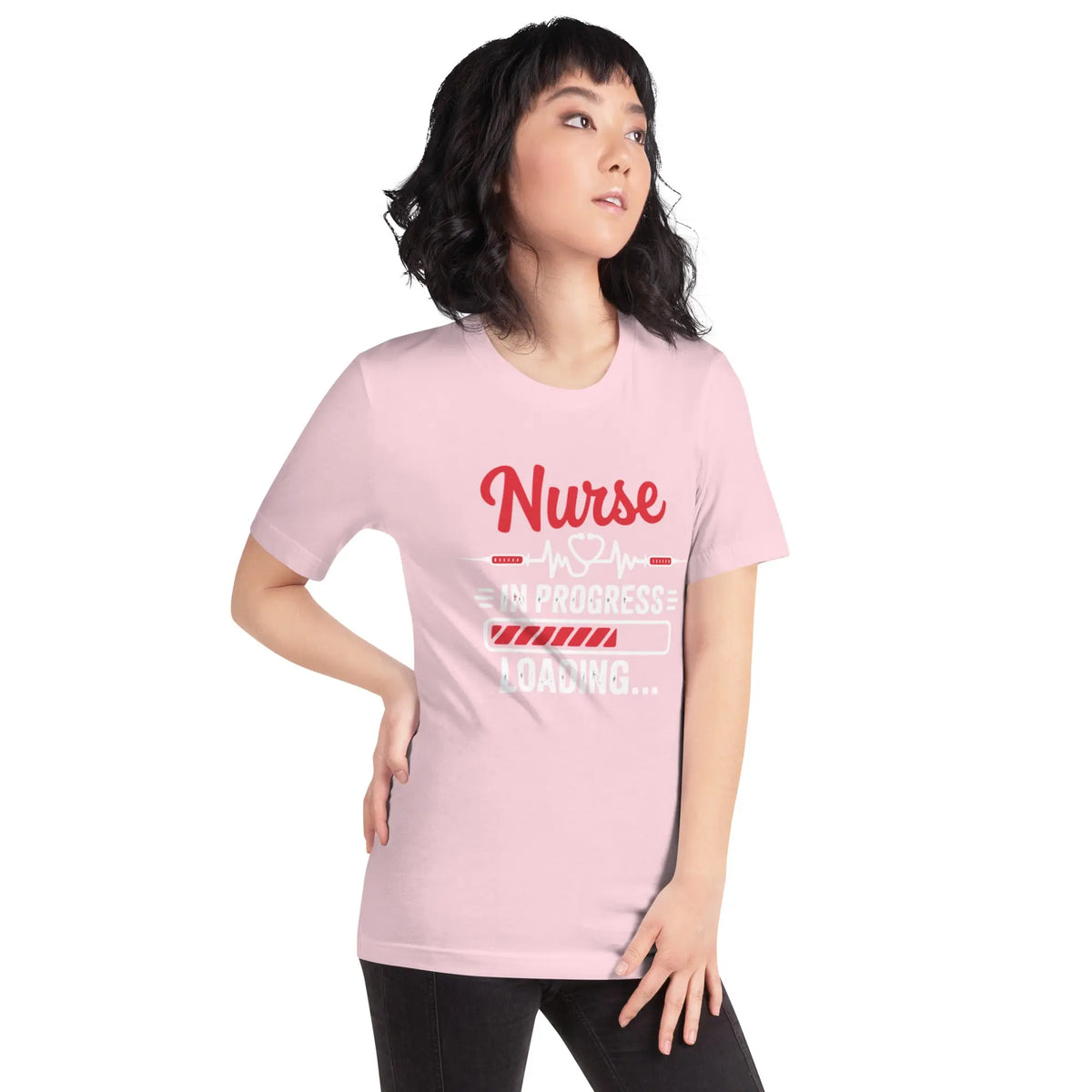Nurse In Progress Unisex T-Shirt | Bella Canvas DTG Nursing Tee by Ortrends