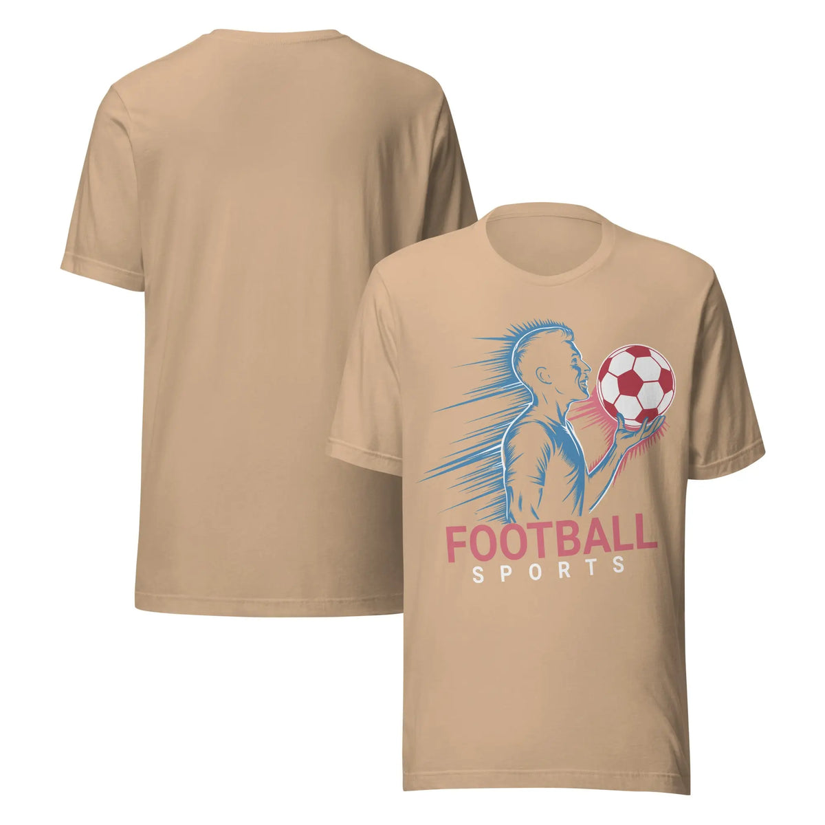 Football Spirit Unisex T-Shirt | Bella Canvas DTG Soccer Graphic Tee by Ortrends