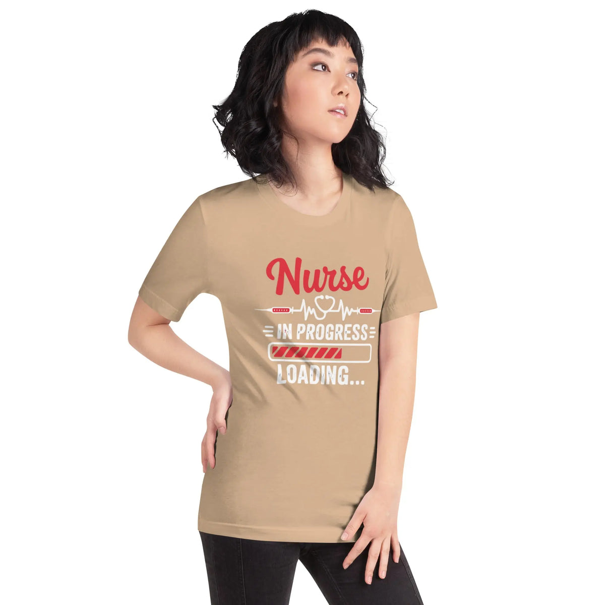 Nurse In Progress Unisex T-Shirt | Bella Canvas DTG Nursing Tee by Ortrends