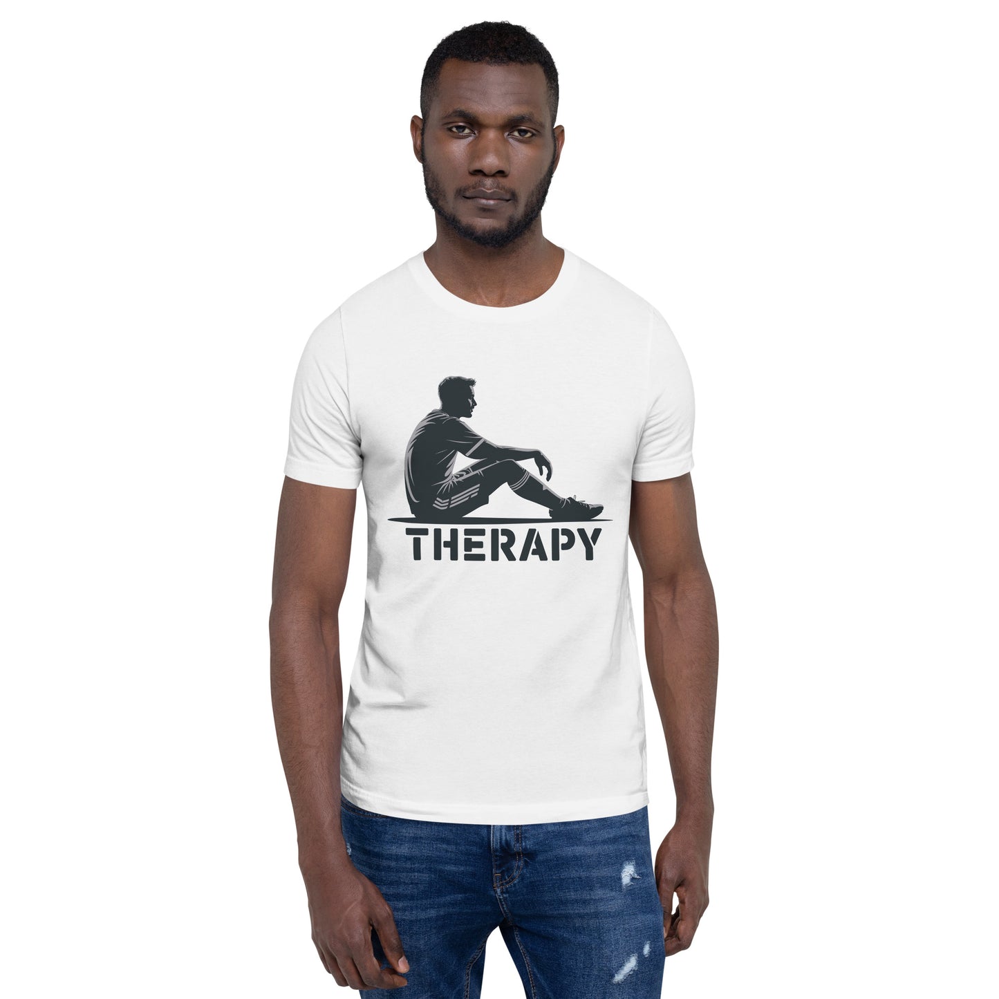 Soccer Therapy Adult T-Shirt | Funny Soccer Player Graphic Tee by Ortrends