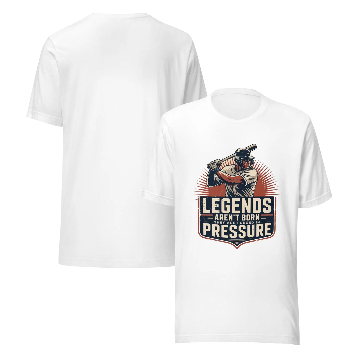 Forged Under Pressure Unisex T-Shirt | Bella Canvas DTG Baseball Graphic Tee by Ortrends