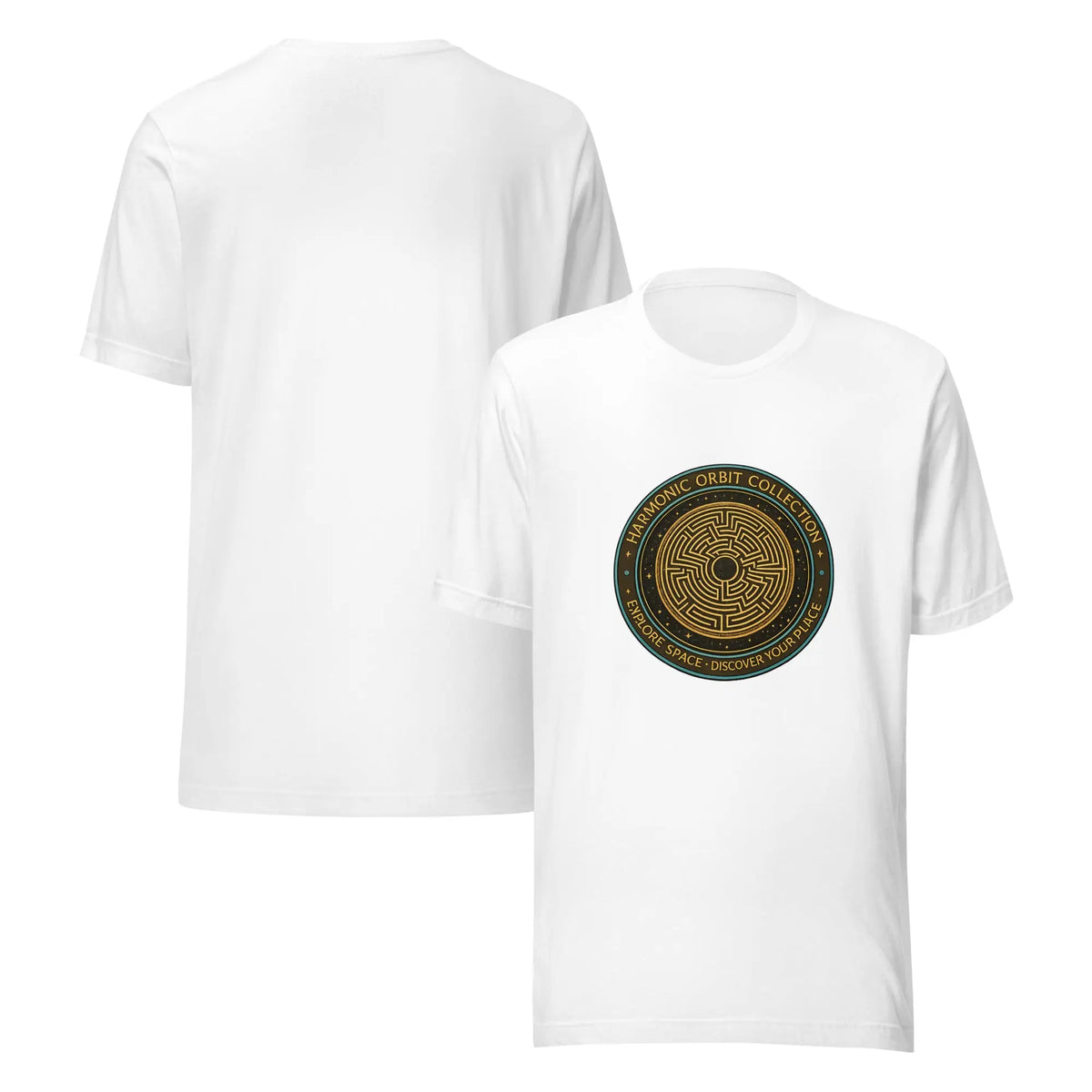 Harmonic Orbit Collection Unisex T-Shirt | Bella Canvas DTG Space Graphic Tee by Ortrends