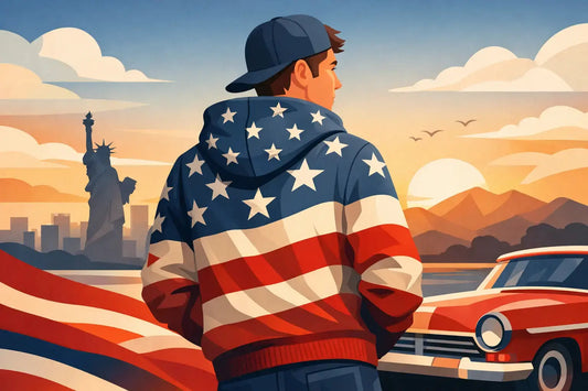 Retro USA Flag Hoodie Style That Still Pops