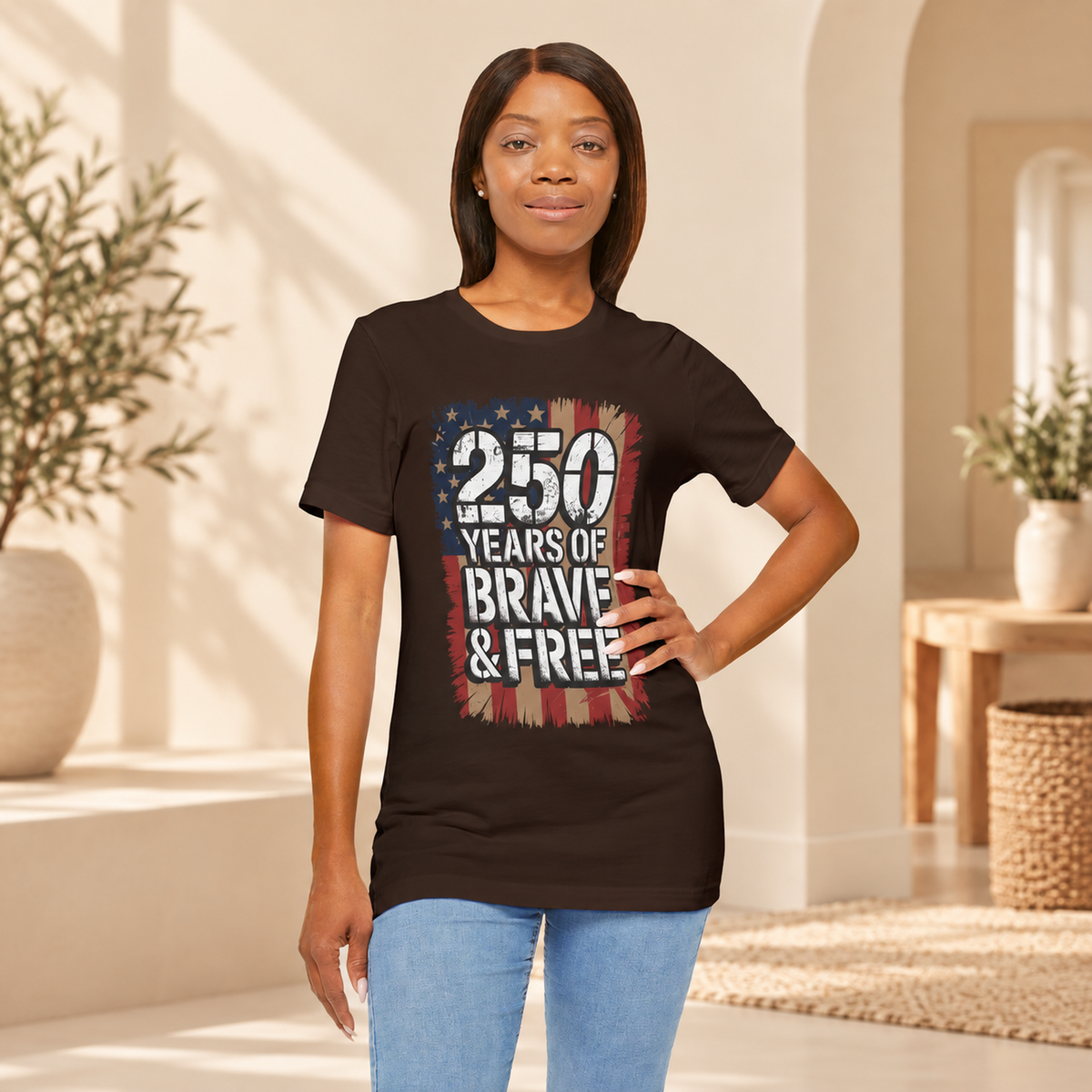 250 Years of Brave & Free Flag Tee | Ortrends