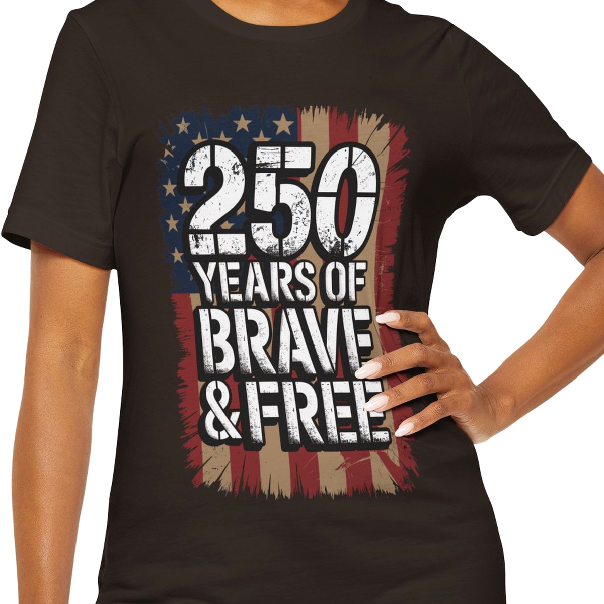 250 Years of Brave & Free Flag Tee | Ortrends