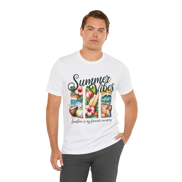 Summer Vibes T-Shirt-"Sunshine is my favorite accessory" Graphic Unisex T-Shirt by Printify