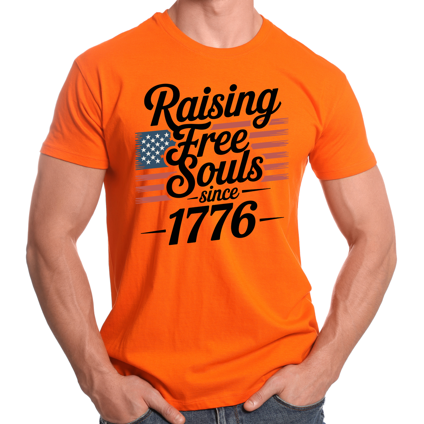 Raising Free Souls Since 1776 T-Shirt | Patriotic USA Shirt | 4th of July Tee