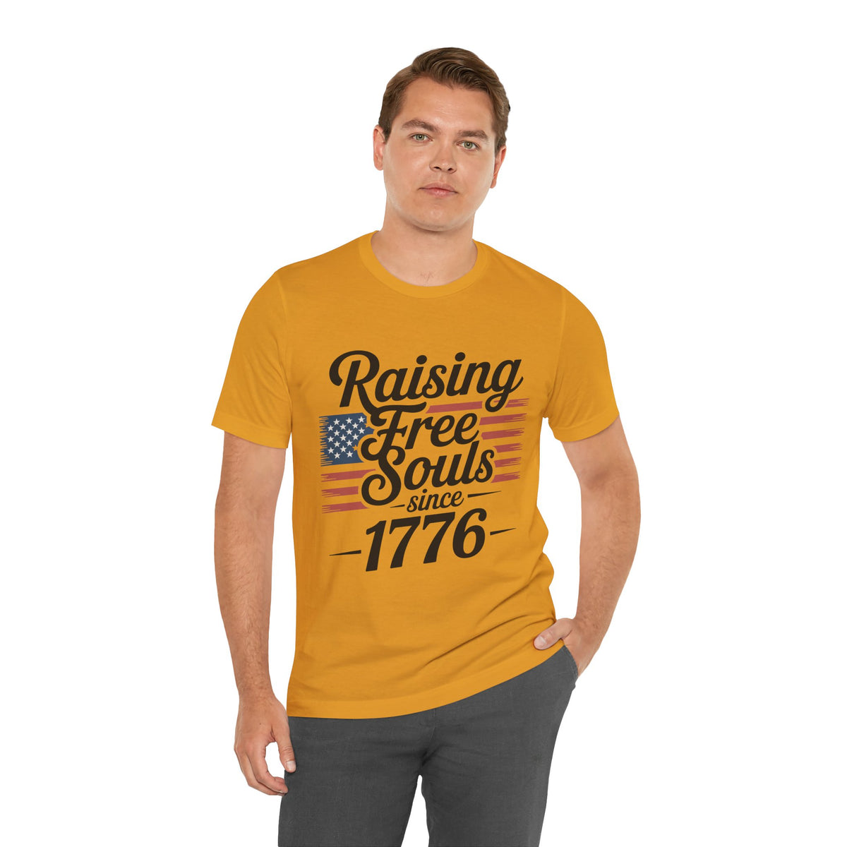 Patriotic “Raising Free Souls Since 1776” Unisex T‑Shirt by Printify