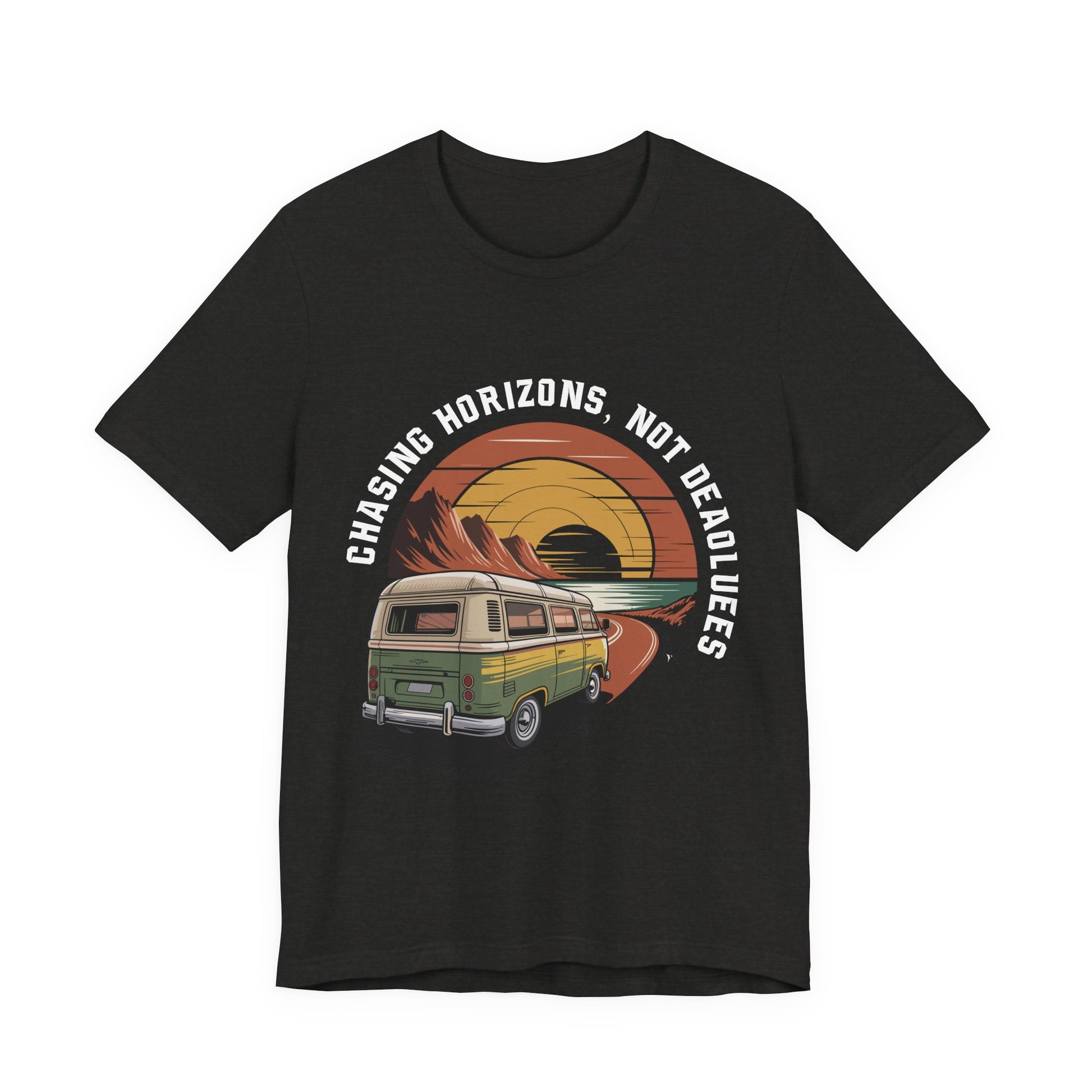 Chasing Horizons Vintage Camper Tee-Retro Van Unisex T-Shirt by Printify