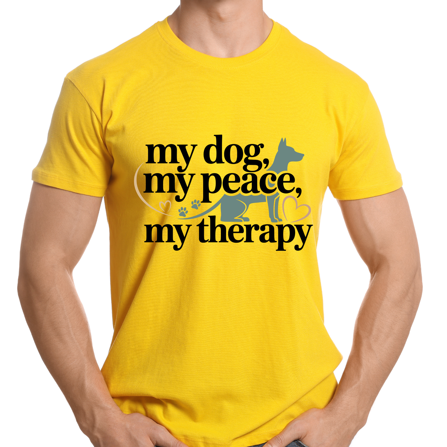 My Dog My Peace My Therapy T-Shirt  Cute Dog Mom Shirt  Pet Lover Gift