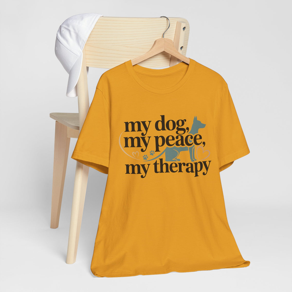 My Dog My Peace My Therapy Unisex T-Shirt | Dog Mom Shirt | Cute Pet Lover