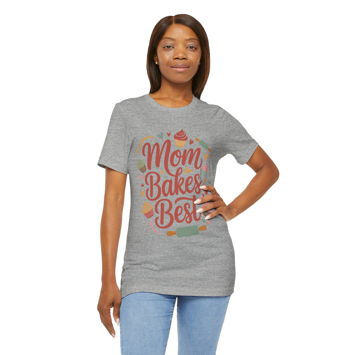 Mom Bakes Best Unisex T-Shirt | Baking Mom Shirt | Cute Gift For Mom