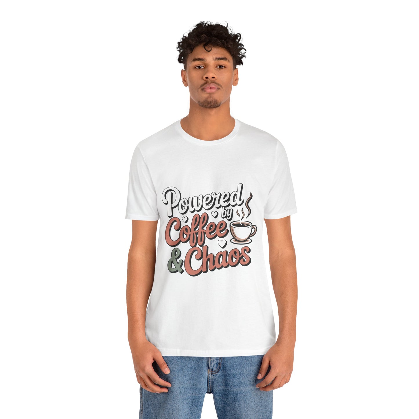 Powered by Coffee & Chaos Unisex T‑Shirt by Printify