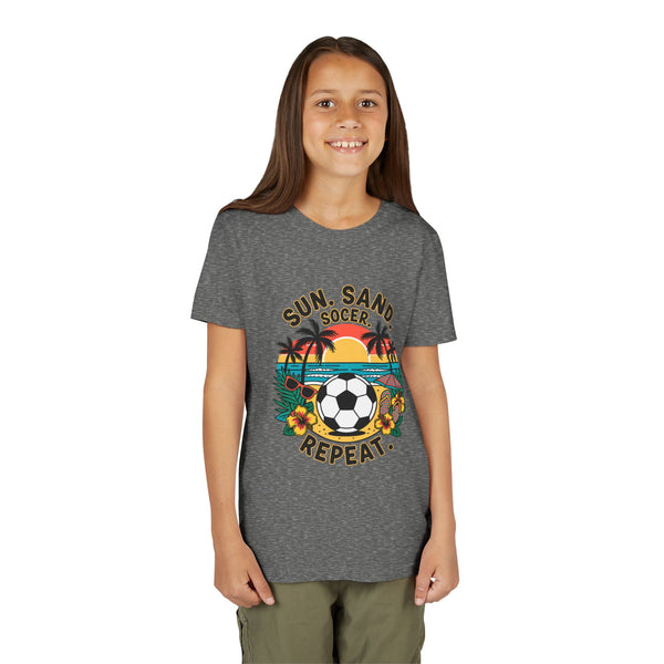 youth soccer tee, beach soccer kids shirt