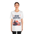 Grand Adventures Sunset Tee-"Never Retire" Beach Vacation Unisex T‑Shirt by Printify