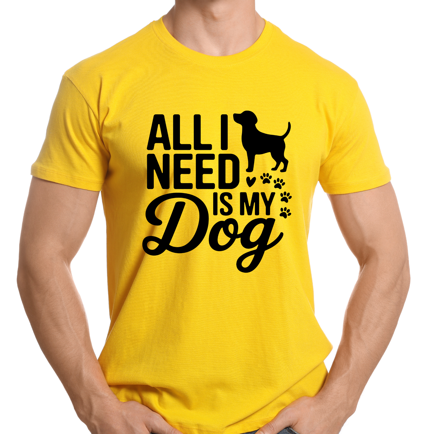 All I Need Is My Dog T-Shirt | Dog Lover Shirt | Bold Pet Lover Tee for Dog Moms & Dads by Ortrends