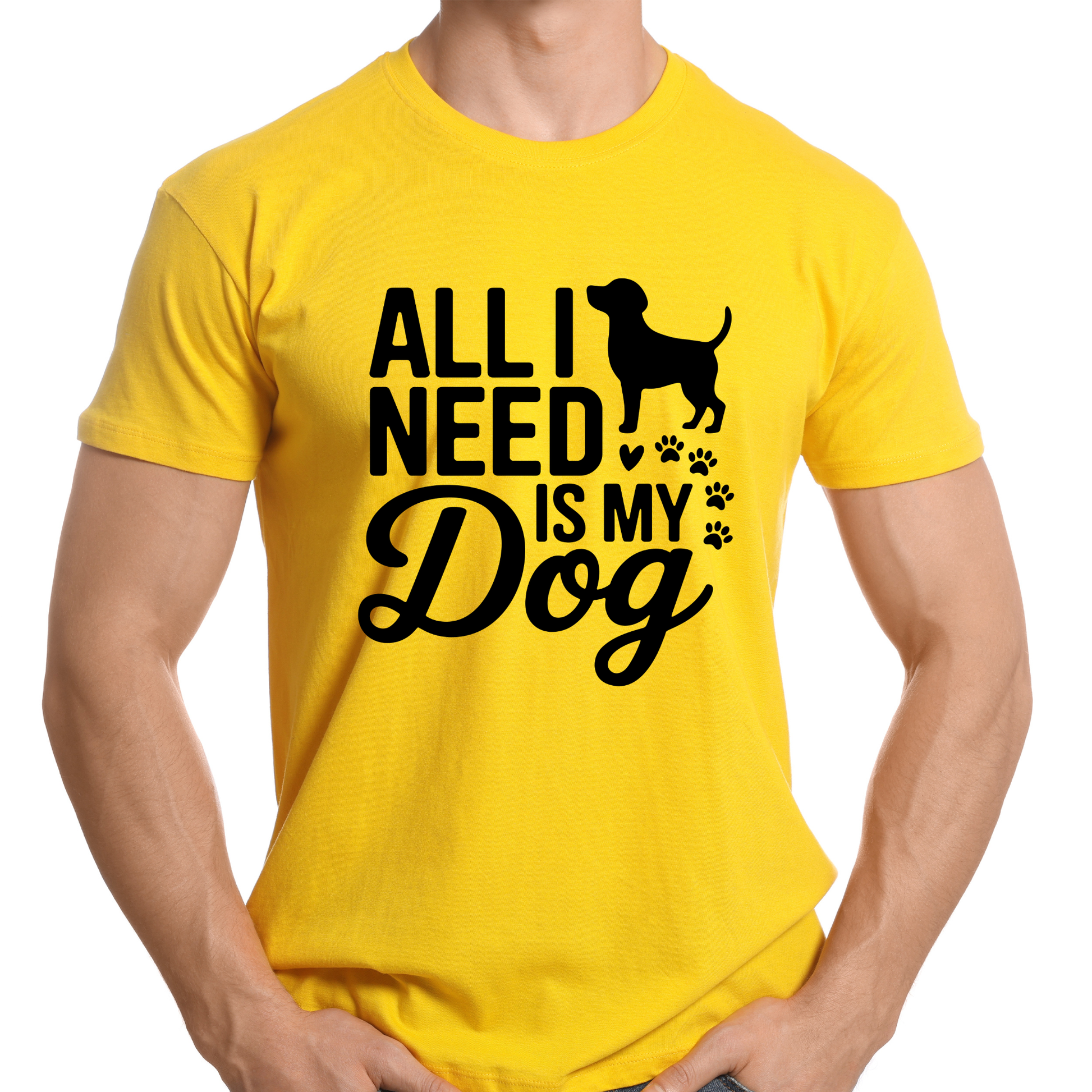 All I Need Is My Dog T-Shirt | Dog Lover Shirt | Bold Pet Lover Tee for Dog Moms & Dads by Ortrends